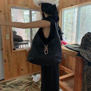 Dooney & Bourke Whip Stitch Logo Lock AWL Hobo